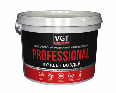 фото КЛЕЙ АКРИЛОВЫЙ МОНТАЖНЫЙ УНИВЕРСАЛЬНЫЙ PROFESSIONAL /БЕЛЫЙ 6кг