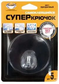 фото Суперкрючок Aviora самоклеящийся прозрачный