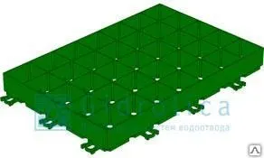 фото Газонная решетка Gidrolica Eco Super РГ-60.40.6,4 - пластиковая зеленая