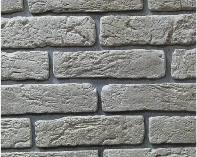 фото Арт. 1232 Кирпич "Старый" Коричневый без окраски с эфектом мокрый камень