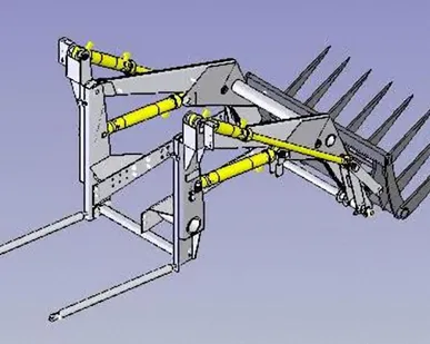фото Вилы с/х LEX ВС-01 без захвата на погрузчики для тракторов 2-3 класса (увеличенные)