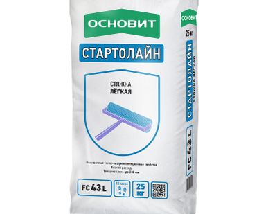 фото ОСНОВИТ Стяжка пола легкая СТАРТОЛАЙН FC43 L (ИННОЛАЙН Т-43) (25кг)