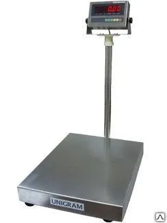 Фото №0 Товарные Весы Unigram EB1 индикатор WI-5R 450х600, max=30/60кг, d=0,01/0,0