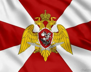 фото Флаг войск национальной гвардии РФ [100х150 см. из ткани Атлас]