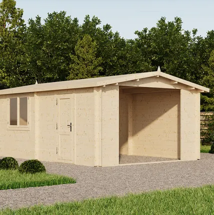 Фото №0 Гараж 21 (Стандарт) - брус 44 мм