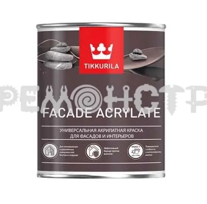 Фото №0 Краска акрилат фасад 0,9л база С гл/мат Tikkurila (6) П зз