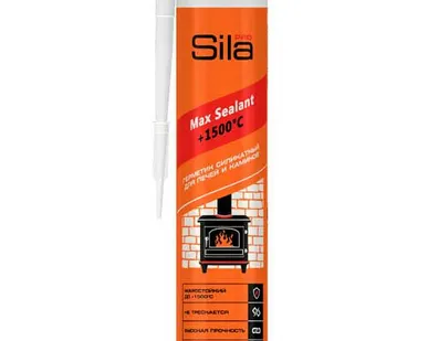 фото Герметик огнестойкий для печей и каминов черный 280 мл.Sila PRO Max Sealant
