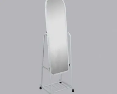 фото Зеркало белое на колесах В1540хШ440 мм. (1120*390мм)