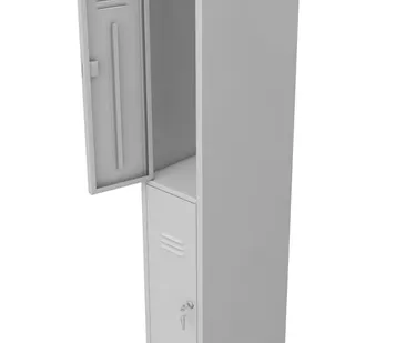 фото Шкаф для раздевалок металлический двухдверный, ширина 300 мм