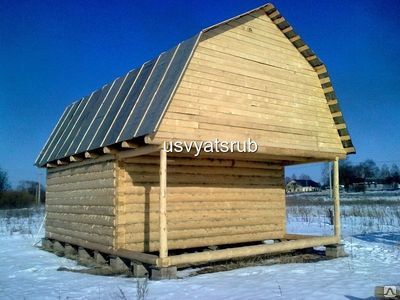 Фото №0 Сруб бани 5х6+терраса 2х6+мансарда