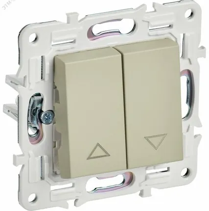 Фото №0 SKANDY Выключатель жалюзи 10А SK-V12B бежевый IEK