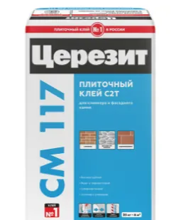 фото Клей для плитки Церезит СМ-117 эластичный 25 кг