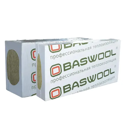 Фото №0 Плиты теплоизоляционные BASWOOL ФАСАД-100 (НГ) 50мм 1200х600 6 плит; 4,32 м2; 0,216м3 (32 уп/пал)