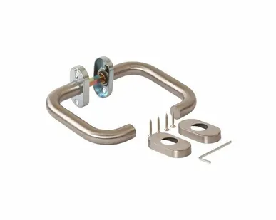 фото Гарнитур нажимной раздельный Elementis, кругл., +/-45°, нерж. сталь