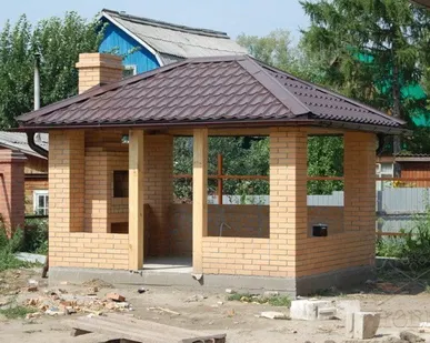 фото Беседки из кирпича