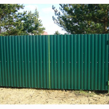 Фото №0 Распашные ворота из профлиста "под ключ" 4*2м