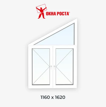 Фото №0 Трапециевидное пластиковое окно №4, 1160x1620