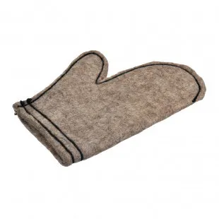 Фото №0 Банные штучки Рукавица банная темная "Банные штучки",шерсть 100%