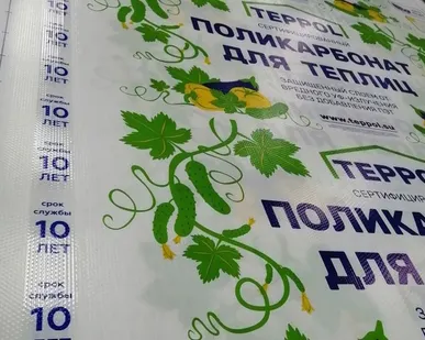 фото Сотовый поликарбонат 2100х6000х8мм (прозрачный) Teppol 0,92 кг/м2