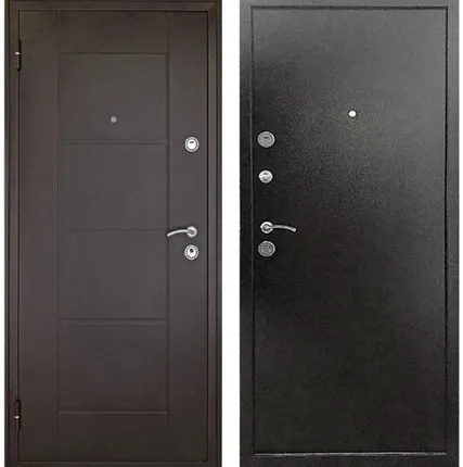 Фото №0 Дверь входная Квадро (Форпост) металл/металл, Черный антик 2050х860мм, ЛЕВАЯ