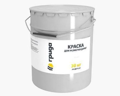фото Краска для разметки дорог Ак-Дор 1.01 белая, жестяное ведро 27кг