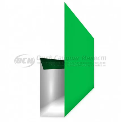 Фото №0 Финишная планка (сайдинг блок-хаус) RAL 6002 (Зеленая листва)