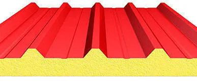 фото Кровельная сэндвич-панель с наполнителем из минеральной ваты толщина 200 мм