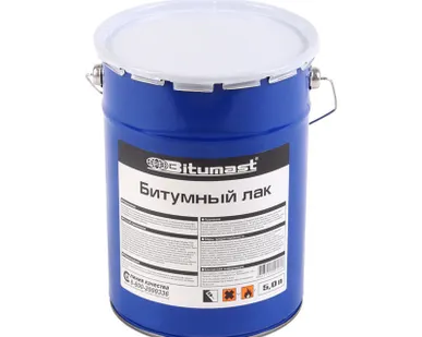 фото Лак битумный Bitumast 5л