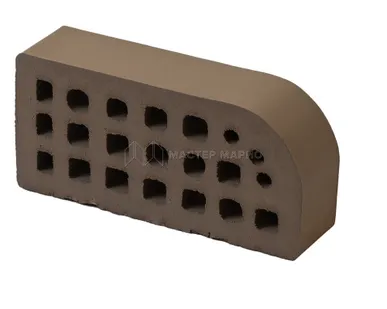 фото Кирпич фасонный керамический «Коричневый» пустотелый одинарный профиль Б