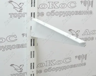 фото Кронштейн для полки ЛДСП или стекла L=300мм, пара, окрашенный, белый