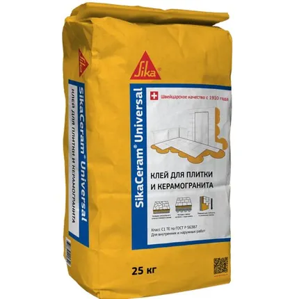 Фото №0 Клей ЗИКА SikaCeram® Universal С1 ТЕ /25кг/48шт/ просрок 09.23