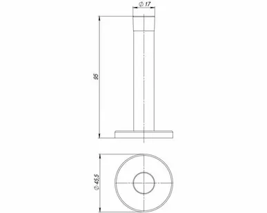 фото Упор дверной настенный FUARO STOPPER/M.15 INOX (нерж. сталь) /46303/