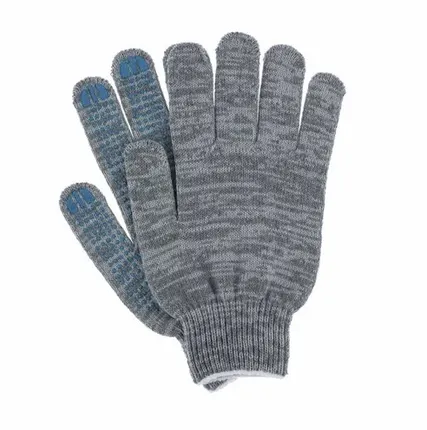 Фото №0 Перчатки ПВХ серые 5 нить 10класс