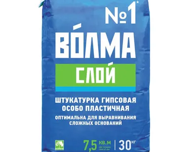 фото Штукатурка гипсовая Волма Слой 30 кг