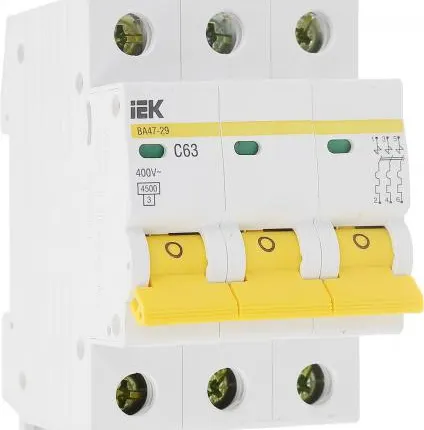 Фото №2 Выключатель автоматический ВА47-29 3Р 16А 4,5кА х-ка С ИЭК