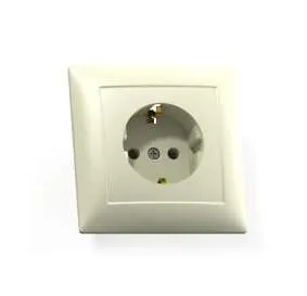 фото Розетка 1-м СП Селена РС16-370 с заземл. сл. кость Кунцево 8146