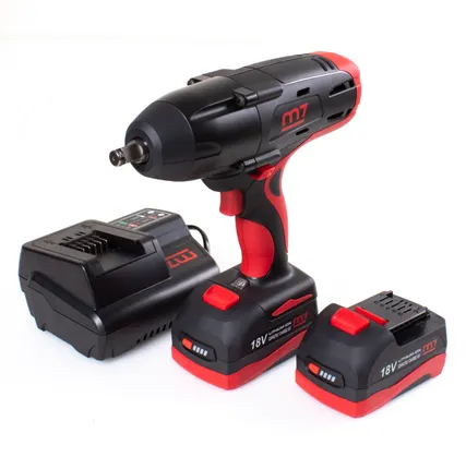 Фото №4 Гайковерт аккумуляторный ударный 1/2 quot;, 1220 Нм, 18 В, 4 предмета, кейс MIGHTY SEVEN DW-18502