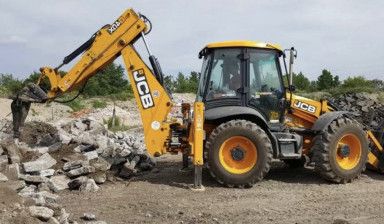 фото Аренда экскаватора- погрузчика JCB с гидромолотом
