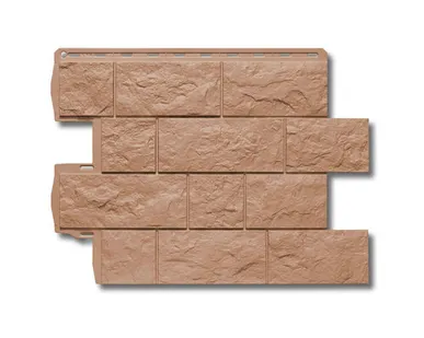 фото Фасадная панель (АП) Туф ЭКО Терракотовый 800*590*26 мм (раб.размер 680*560)