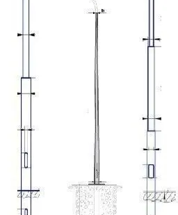 фото Опора граненая марки ОГК-9,0-2,0