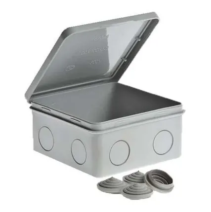 Фото №0 Коробка ОП Тусо распаячная 100х100х50мм откид. крышка IP54 Ruvinil 67044