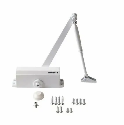 Фото №0 Доводчик Elementis 603 EN3, с фиксацией, белый