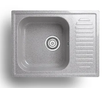 фото Мойка ГЛЯНЦЕВАЯ КВАРЦ 640LL -2 СВЕТЛО СЕРЫЙ