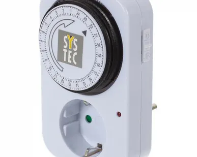 фото Таймер механический TG-14A, 24 ч, цвет белый