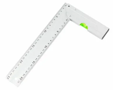 фото Угольник алюм литой с уровнем 250мм