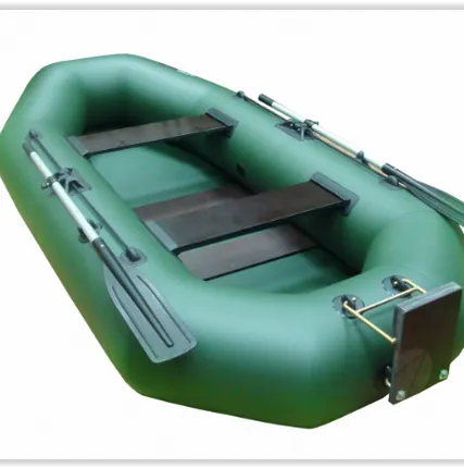 Фото №0 Двухместная надувная гребная лодка Уфимка-Инзер-2(280) НД (надувное дно) зеленая+транец