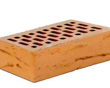 фото Кирпич лицевой керамический «Персик» «Кора дуба» пустотелый одинарный