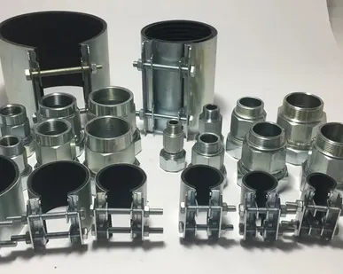 фото Сансфера. Хомуты ремонтные. муфты зажимные