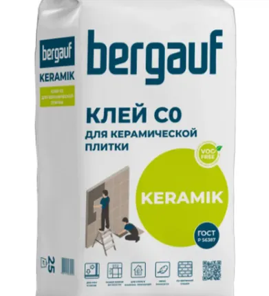 Фото №0 Клей плиточный BERGAUF Keramik CO 25 кг