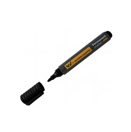 Фото №0 Маркер перманентный, пулевидный, наконечник 3,0 мм, цвет черный, 1 шт